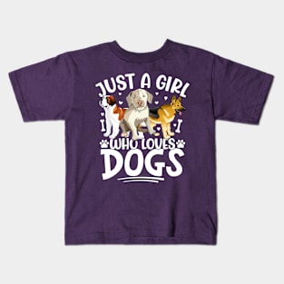 Just a girl who loves dogs Kids T-Shirt